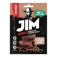 Jim Jerky prémiové hovězí 3 druhy pepře