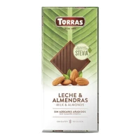Torras Čokoláda se stévií mléčná s mandlemi